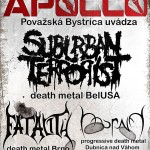 Metalový útok na Považí: V klube Apollo sa predstavia SUBURBAN TERRORIST, FATALITY a MORNA